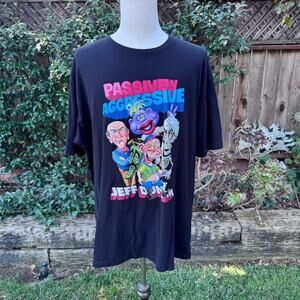Jeff Dunham Passive Aggressive Tour Comedy Shirt Mens Black Graphic Art Size 3XL